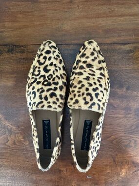 Steven by Steve Madden Leopard Print Pointed Toe Loafers - Tan/Black